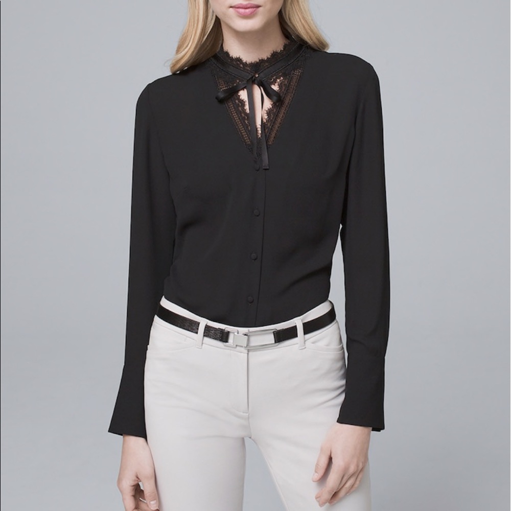 White House Black Market NWT Lace Top - NEW Size 4